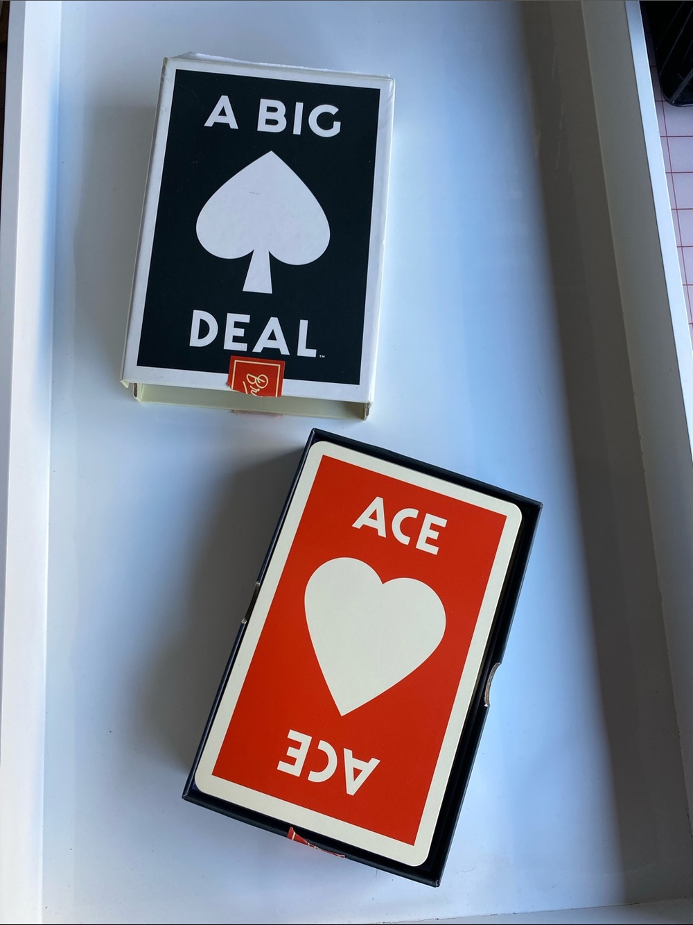 Oversized Ace Playing Cards - Red and Black Decks